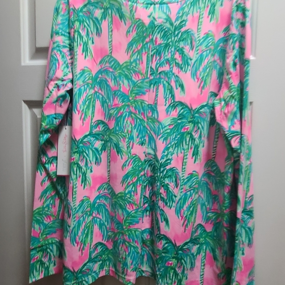 Lilly Pulitzer UPF 50 Lilshield Tropical Palm Tree Long Sleeve Shirt - Picture 3 of 6